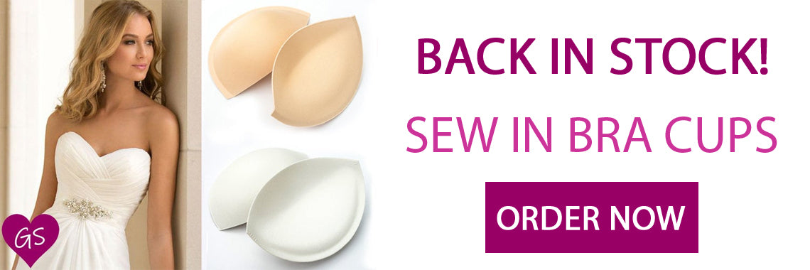 Sew in Bra Cups - Non Push Up - Liner Cups for Wedding Dresses - Nude (AA  Cup)