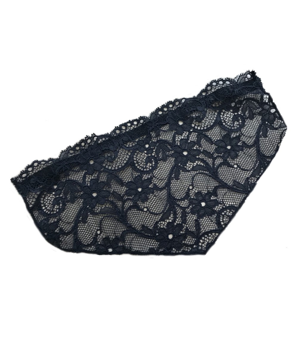 Modesty Panel Lace Bra Insert Instant Camisole Chest Cover up NAVY BLUE 